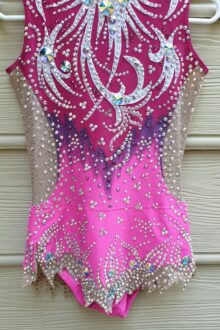 Just pink rhythmic gymnastics leotard