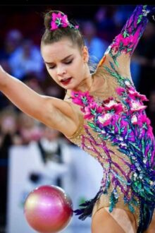 Authentic Averina flowers rhythmic gymnastics leotard
