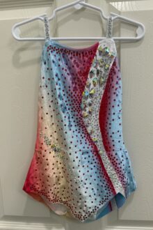 New rules no mesh velvet multicolored rhythmic gymnastics leotard